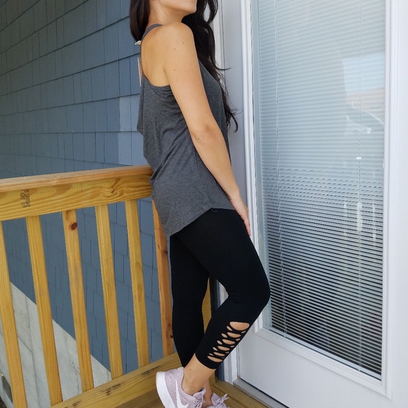 LAST 1✔️Charcoal open back tank Top - Picture 4 of 8